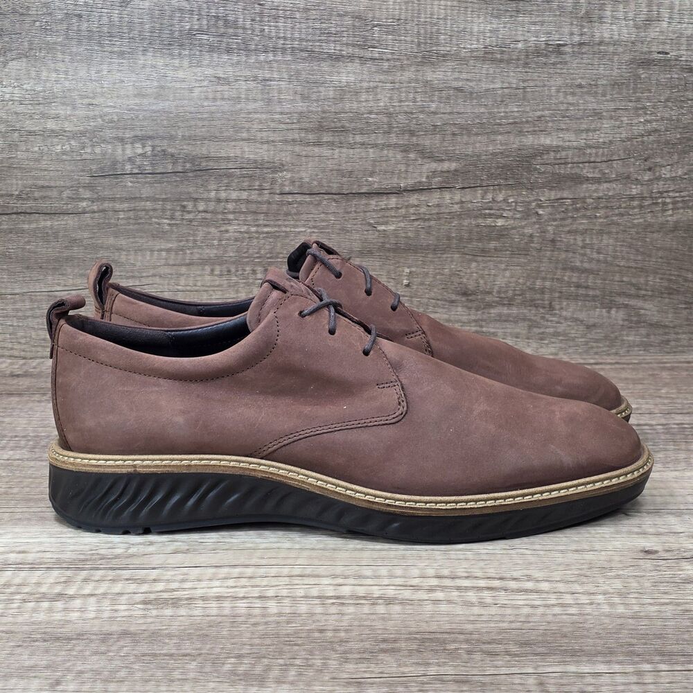 ECCO ST.1 Hybrid Men's Size 9 Brown Nubuck Derby Shoes MRSP $250